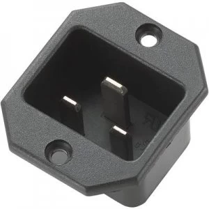 Image of IEC connector Plug vertical mount Total number of pins 2 P