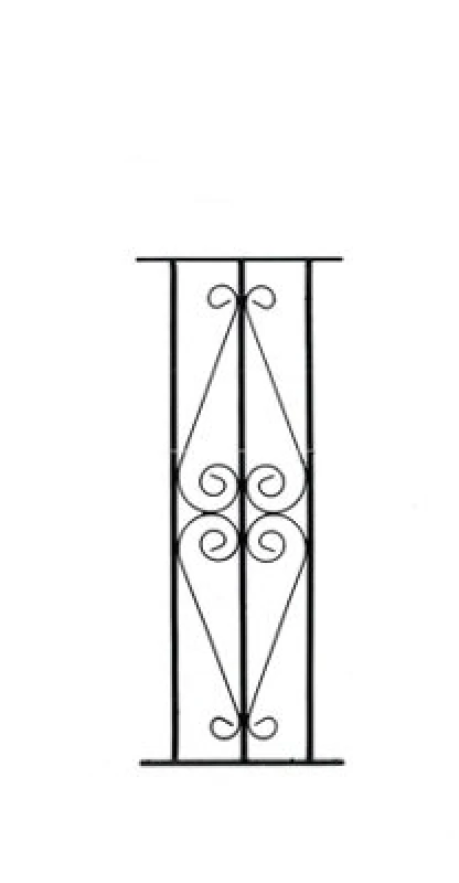 Image of Burbage Iron Craft Asco Metal Deck Decking Infill Fence Panel 280mm Wide X 770mm High (Pack Of 2) Dpab