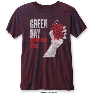 Image of Green Day - American Idiot Vintage Unisex Medium T-Shirt - Blue,Red