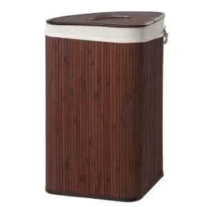 Image of Premier Housewares Kankyo Bamboo Laundry Hamper - Dark Brown