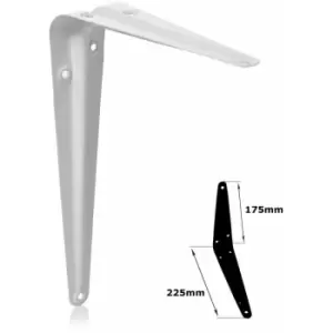Image of Moderix - Shelf Brackets White London Pattern Metal For Shelving Constructions - Size 175x225mm - Pack of 10