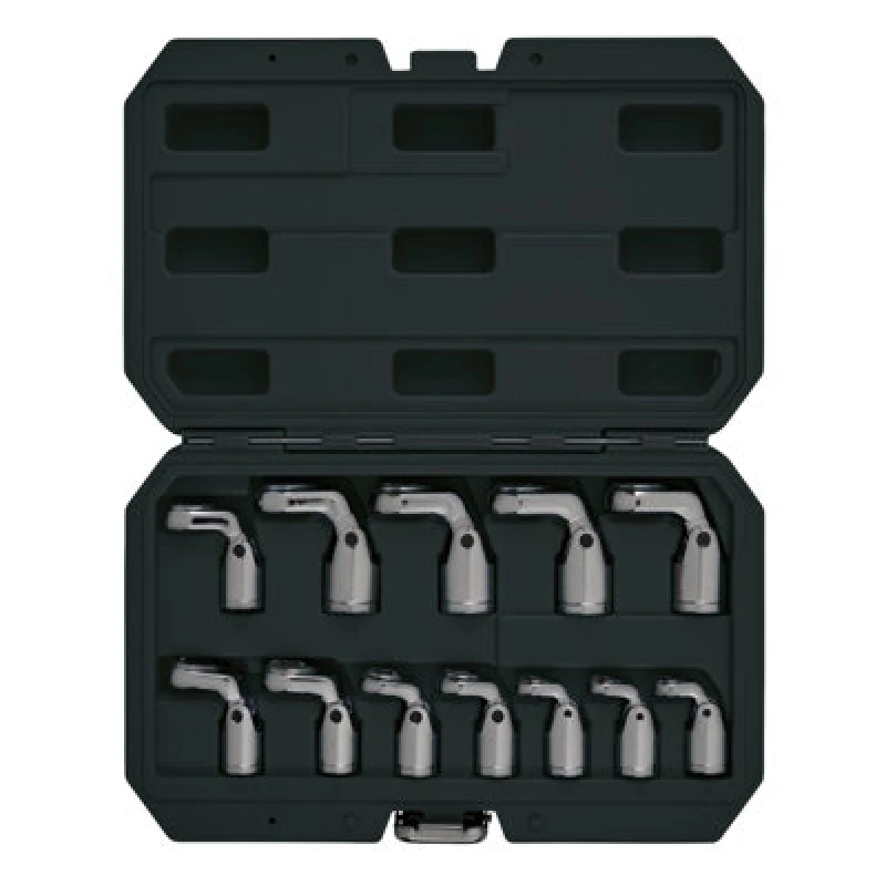 Image of Draper 12 Piece 3/8" Drive Flexible Crowfoot Socket Wrench Set 12403 Drive: 3/8"