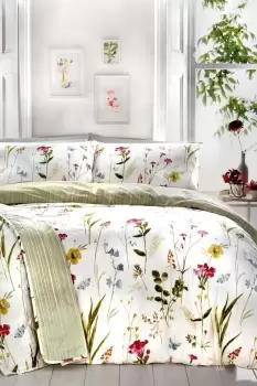 Image of Spring Glade' Haind Painted Floral Print Duvet Cover Set