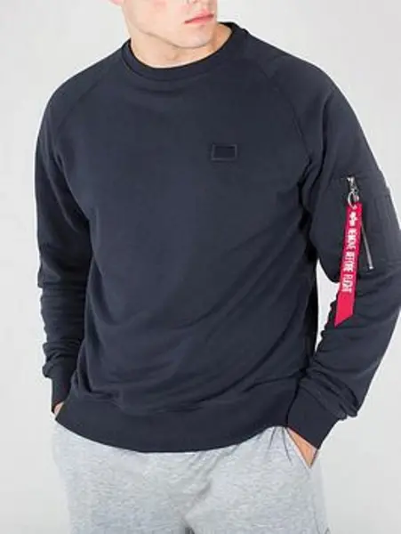 Image of Alpha Industries X-Fit Sweatshirt, blue, Size S