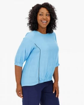 Image of I.scenery Three-Quarter Sleeve Blouse