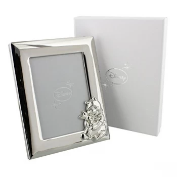 Image of 3.5" x 5" - Disney Winnie the Pooh Silver Plated Photo Frame