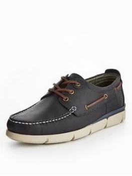 Image of Barbour George Boat Shoe Navy Size 9 Men