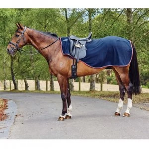 Image of Weatherbeeta Fleece Exercise Sheet - Navy/Red/White