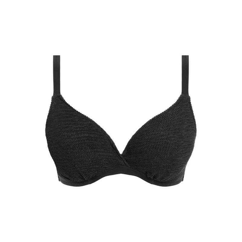Image of Freya Womens underwired plunge bra Freya Ibiza Waves Noir Female 95G