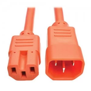 Image of Tripp Lite Power Cord C14 To C15 Heavy Duty 15a 250v 14 Awg 6ft Orange