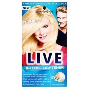 Image of Schwarzkopf LIVE Intense Lightener 00B Max Blonde Hair Dye Blonde