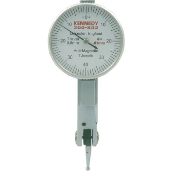 Image of Lever Dial Gauge 0.8X0.01MMX0-40-0 Jewelled - Kennedy