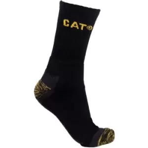 Image of Caterpillar Mens Premium Work Socks (Pack of 3) (11 UK-14 UK) (Black) - Black