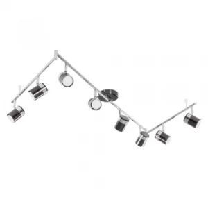 Image of Rosie 8 Way Flexi Spotlight Bar in Black Chrome and Chrome