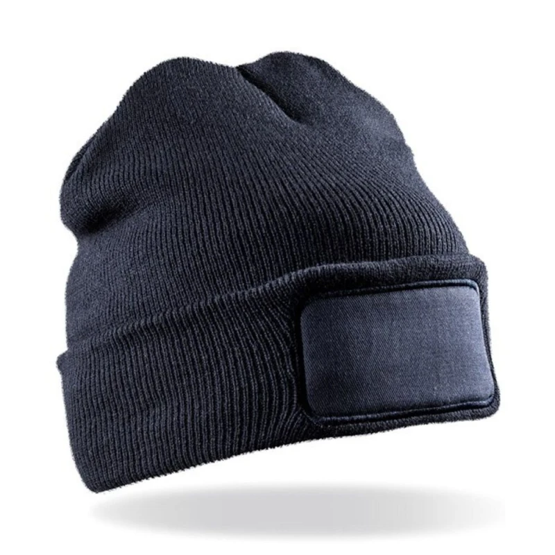 Image of Result Result Men Double Knit Beanie in Navy Navy One Size Male 5059699737136