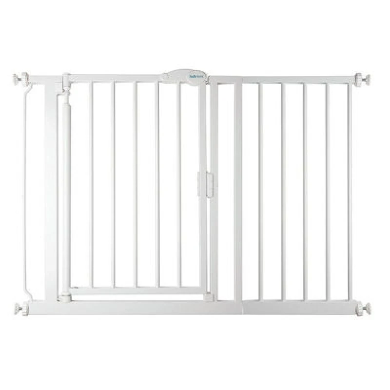 Image of Safetots Pressure Fit Self Closing Stair Gate, 111Cm - 118Cm, White, Auto Closing Baby Gate, Safety Barrier