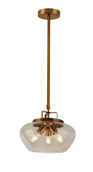 Image of 3 Light Pendant Bronze, Glass, E27