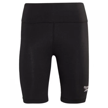 Image of Reebok Identity Fitted Logo Shorts Womens - Black