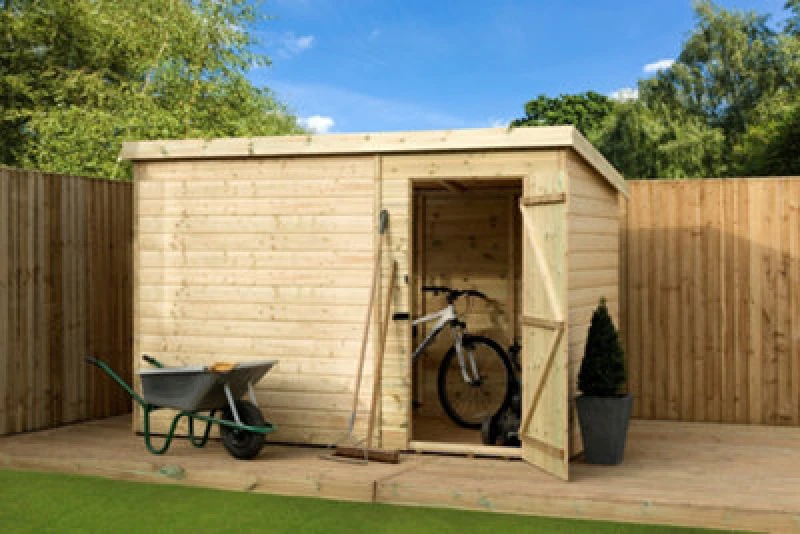 Image of Empire Sheds Empire 1000 Pent 9X4 Pressure Treated Tongue And Groove Wooden Garden Shed Door Right (9' X 4' / 9ft X 4ft) (9X4)