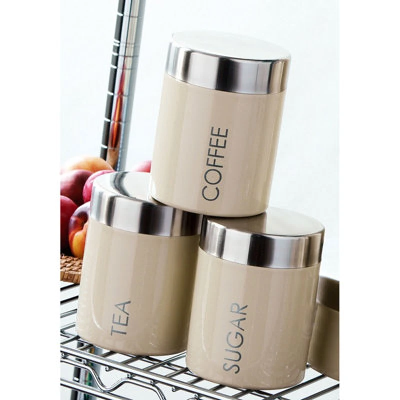 Image of Premier Housewares Maison by Premier Liberty Enamel Coffee Canister Cream