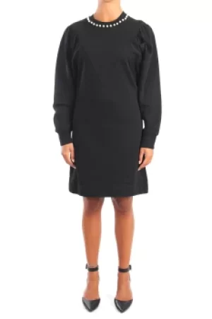 Image of Love Moschino Pearl Detail Sweater Dress - Black