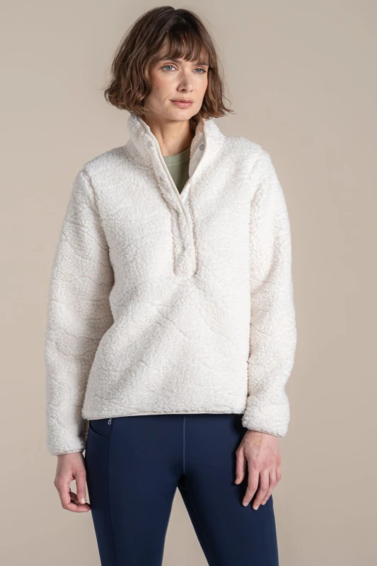 Image of Craghoppers Womens Massey Overhead Insulating Borg Fleece in White Size: 14 White Female 14
