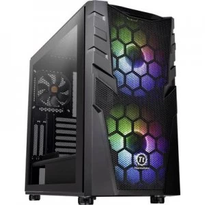 Image of Thermaltake Commander C32 TG Midi tower PC casing, Game console casing Black 2 built-in LED fans, Built-in fan, LC compatibility, Window, Dust filter,