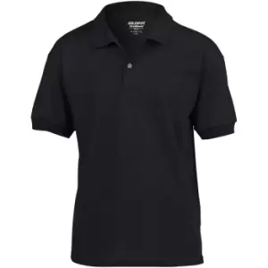 Image of Gildan DryBlend Childrens Unisex Jersey Polo Shirt (S) (Black)