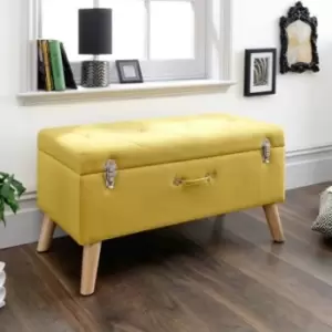 Image of Minstrel Storage Ottoman Yellow