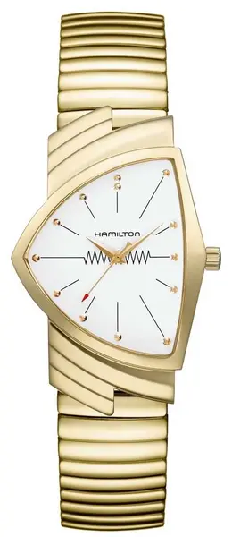 Image of Hamilton H24301111 Ventura Flex Quartz White Dial Stainless Watch