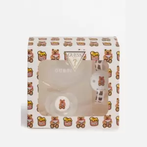 Image of Guess Animal Print 3 Piece Pacifier Set