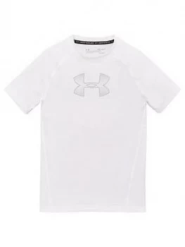 Image of Urban Armor Gear Youth Heatgear Armour Short Sleeve Base Layer T-Shirt - White