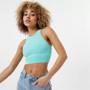 Image of Jack Wills Ribbed High Neck Top - Multi