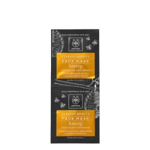 Image of Apivita Express Beauty Moisturizing & Nourishing Face Mask Honey 2x8ml