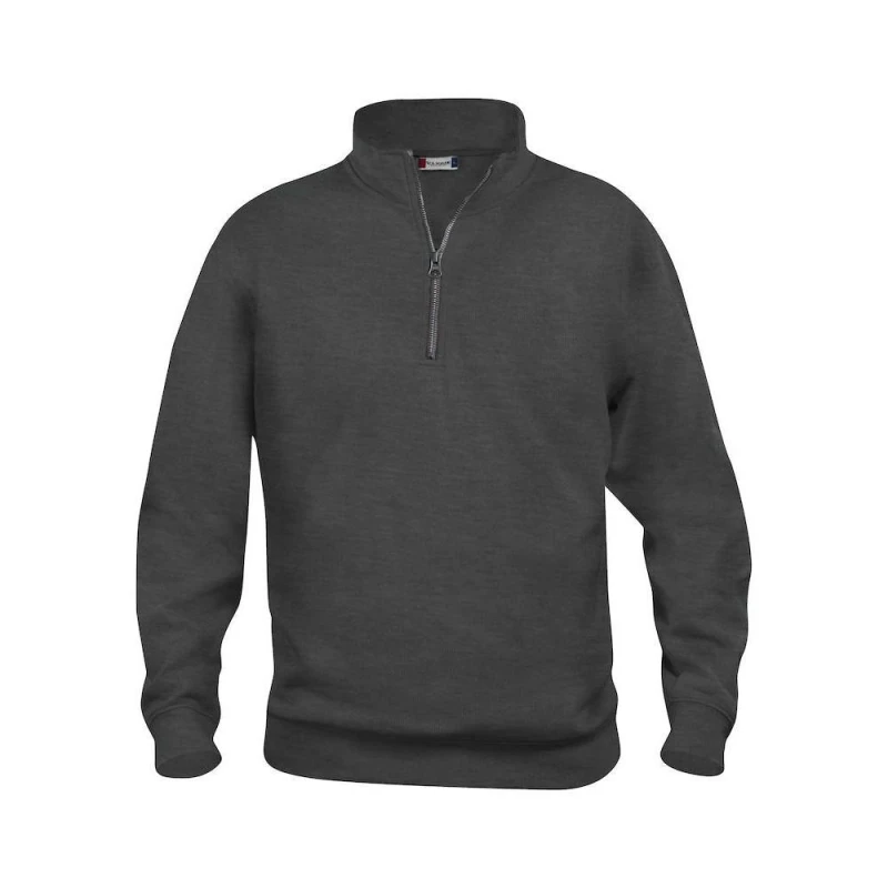 Image of Clique Womens Basic Half Zip Sweatshirt in Dark Grey Size: XS Dark Grey Female XS