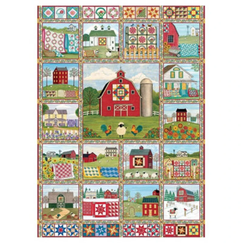 Image of Cheatwell Games Cheatwell Cobble Hill Quilt Country 1000 Piece Puzzle