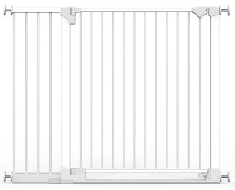 Image of Safetots Safestep Gate, White, 124Cm - 131Cm, Extra Low Walkthough, 81Cm Extra Wide Doorway, Extra Wide Baby Gate