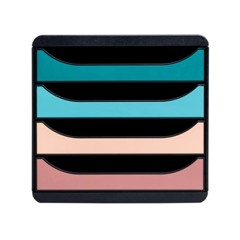 Image of Skandi Exacompta Skandi Big Box Recycled 4 Drawer Set Assorted 310606D 310606D