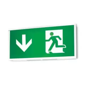 Image of JCC Aluminium Emergency Exit Box 3M IP20 191x395mm 1800mAh with Legend - JC50303