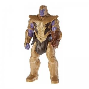 Image of Marvel Avengers Titan Hero Series Blast Gear Deluxe Thanos Action...