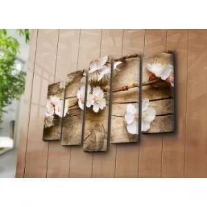 Image of 5PATK-18 Multicolor Decorative Canvas Painting (5 Pieces)