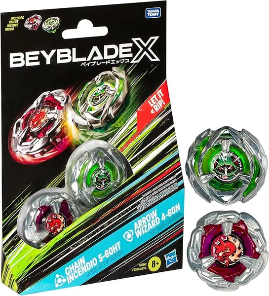 Image of Beyblade Beyblade Chain Incendio Wizard Pack of 2