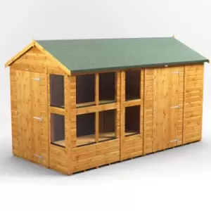 Image of 12X6 Power Apex Potting Shed Combi Including 6ft Side Store
