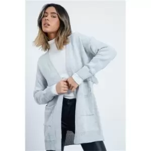 Image of I Saw It First Grey Fringe Detail Cardigan - Grey