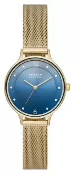Image of Skagen SKW3058 Womens Anita Gold-Toned Stainless Steel Watch