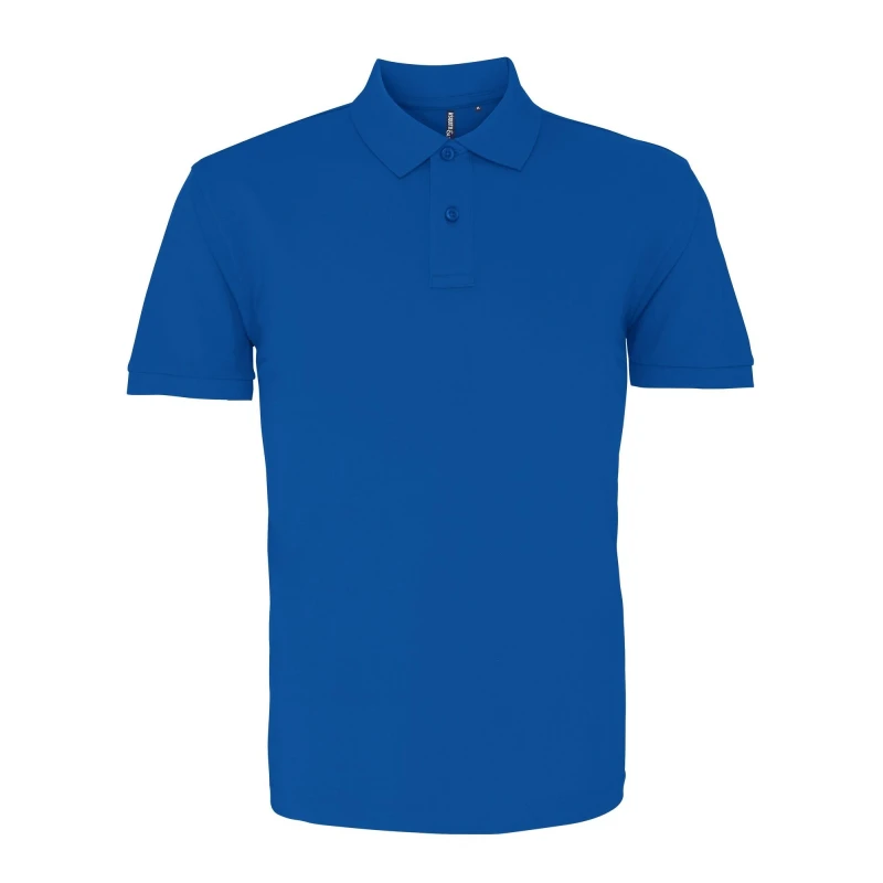 Image of Asquith & Fox Mens Plain Short Sleeve Polo Shirt in Royal Size: Small Royal Male S