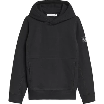 Image of Calvin Klein Jeans Calvin Klein Badge Hoodie - Black BEH