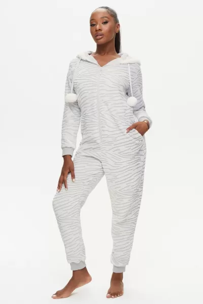Image of Zebra Texture Onesie