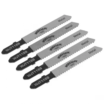 Image of Worksafe WJT118B Jigsaw Blade Metal 55mm 12tpi - Pack of 5