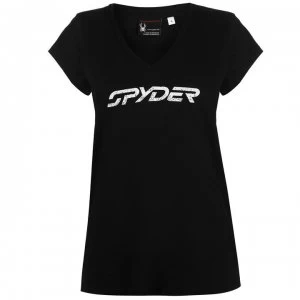 Image of Spyder Allure Graphic T Shirt Ladies - Black
